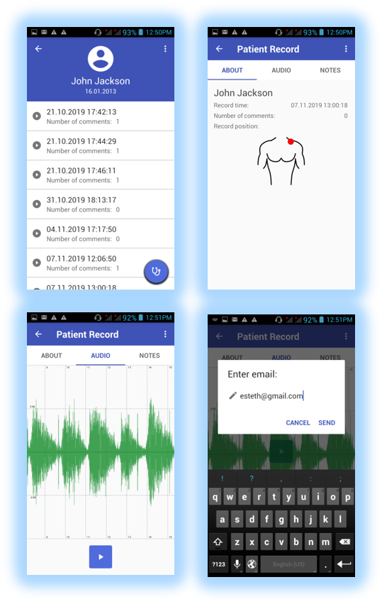 Програмний додаток для цифрової аускультації Програмний додаток для цифрової аускультації